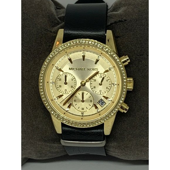 Michael Kors MK6328 Women\'s Black Leather Analog G main image 4